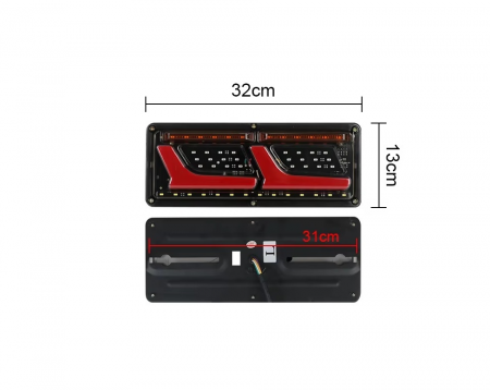 Set lampi LED 12V-24V cu semnalizare dinamica Neon efect dimensiuni 32x13cm [6]