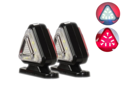 Accesorii Camioane - Set lampi LED 12V-24V  poziție lumină albă + roșie
