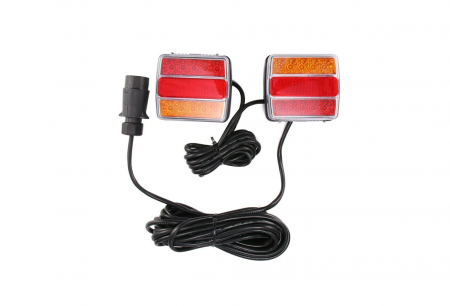 Set lampi LED magnetice pentru remorca, fisa 7 pini 12 V 5 Functii [3]