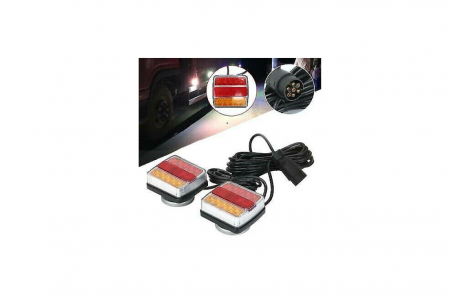 Set lampi LED magnetice pentru remorca, fisa 7 pini 12 V 5 Functii [1]