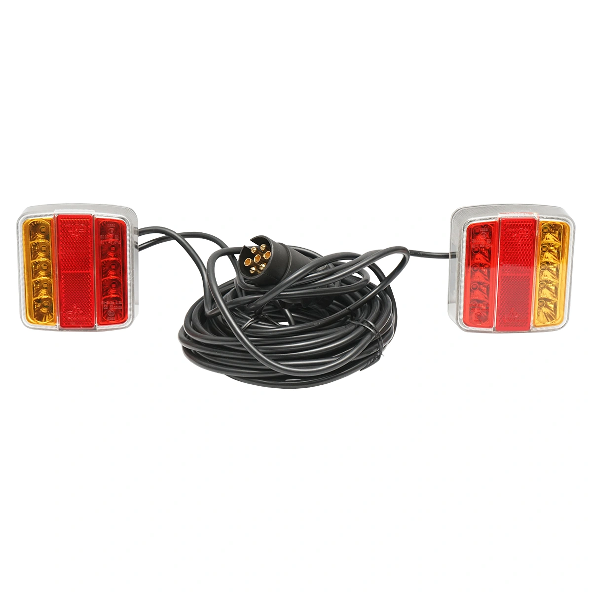 Set lampi LED magnetice pentru remorca, fisa 7 pini, cablu intre stopuri de 2,5m, cablu fisa 7.5m 12 V [0]