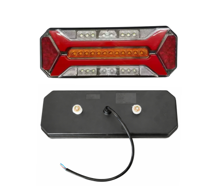 Set lampi LED spate 5 functii pentru camion, remorca, semnalizare dinamica, stop, marsarier, ceata, IP66, 12–24V [8]
