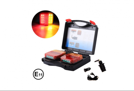 Set lampi remorca led 12-24V cu magnet si control wireless [0]