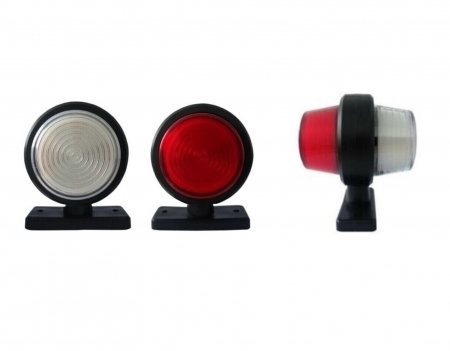 Accesorii Camioane - Set Lampi Laterale Led  pentru camion, remorca, rulota, ATV 12-24V, alb-rosu, 2 buc