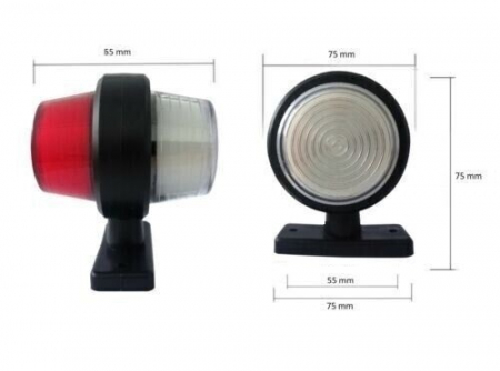 Set Lampi Laterale Led  pentru camion, remorca, rulota, ATV 12-24V, alb-rosu, 2 buc [1]