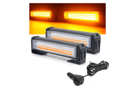 Noutati Flexzon - Set LED-uri  Tip Stroboscop De Avertizare, Galben, Flash, cu Controler, 12V