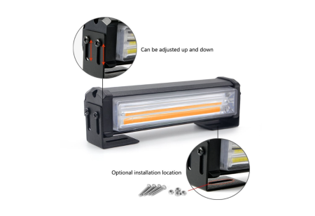 Set LED-uri  Tip Stroboscop De Avertizare, Galben, Flash, cu Controler, 12V [3]