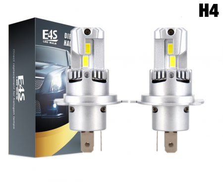 Electronice si electrice auto - Set becuri  mini LED E4P H4, 12V, 50W,15000lm, 6500K, Canbus