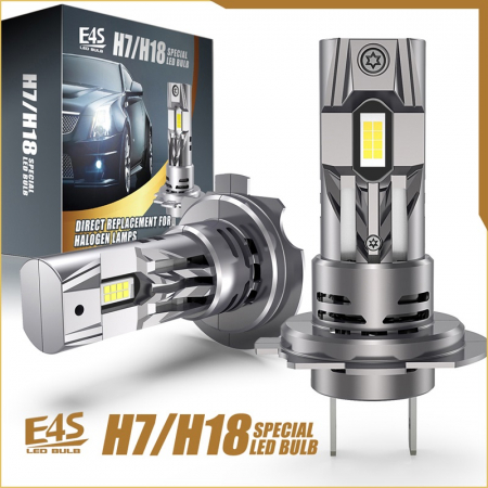 Electronice si electrice auto - Set mini led becuri H7 H18, 12V, 50W, 15000lm, 6500K, Canbus