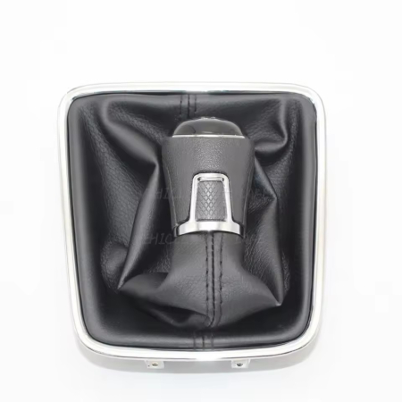 Set nuca schimbator viteze cu burduf din eco piele pentru Volkswagen Tiguan I, Sharan II, Golf Plus 6 viteze OEM 5N0711113Q [2]