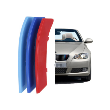 Accesorii pentru exterior - Set ornamente dungi grila fata auto compatibile BMW Seria 3 Coupe Cabrio E92 E93 2006-2009