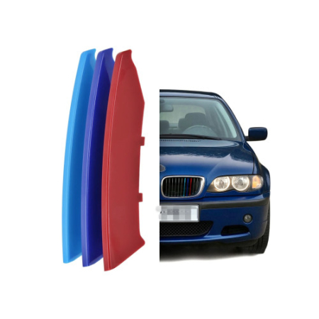 Accesorii pentru exterior - Set ornamente dungi grila fata auto compatibile BMW Seria 3 E46 Cabrio Coupe 2003-2006