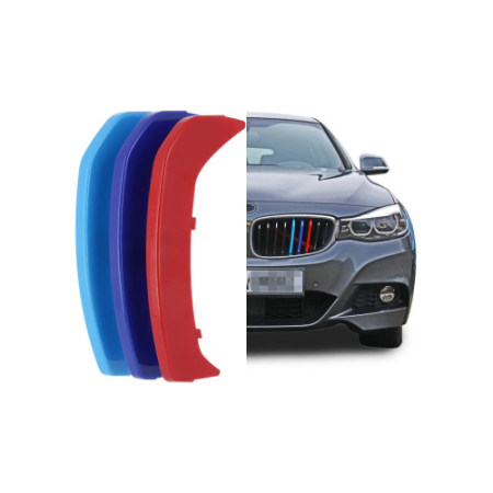 Accesorii pentru exterior - Set ornamente dungi grila fata auto compatibile BMW Seria 3 GT F34 2013-2020