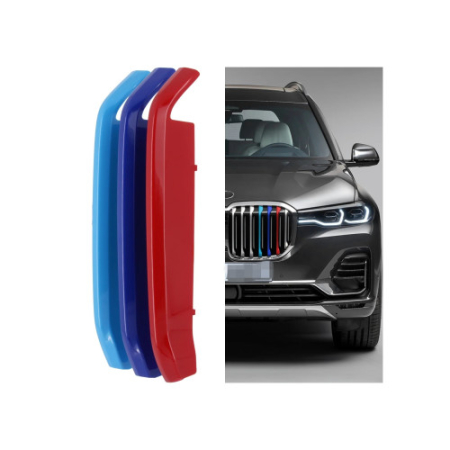 Accesorii pentru exterior - Set ornamente dungi grila fata auto compatibile BMW Seria 4 G22 2021-2024