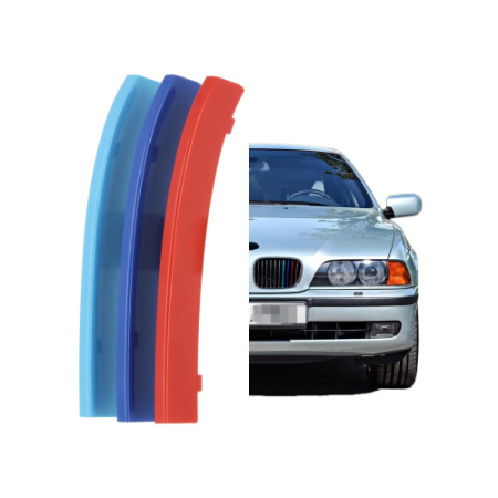 Accesorii pentru exterior - Set ornamente dungi grila fata auto compatibile BMW Seria 5 E39 1995-2003