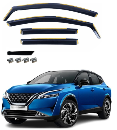 Accesorii pentru exterior - Set Paravanturi auto pentru geamuri fata si spate pentru Nissan Qashqai III J12 2021-2025