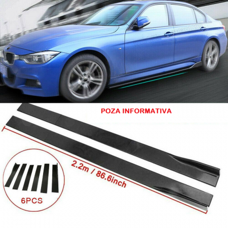 Tunning Auto - Set prelungiri ornament praguri laterale tuning carbon, lungime 220cm