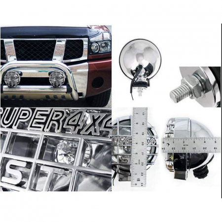 Set Proiectoare de Ceață Universale - Metalice, cu Grilaj, H3, 12V, 55W, Diametru 16,8 cm [1]