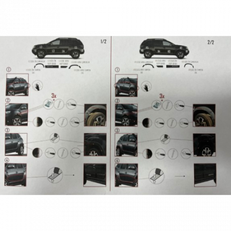 Set  protectii aripa si usa  compatibilitate Dacia Duster II (2018-2023) cu sau fara senzori [9]