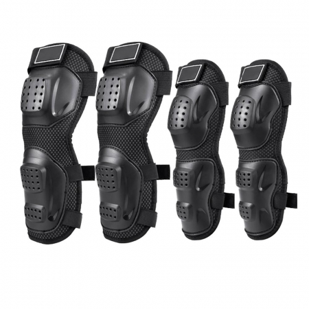 Accesorii Moto & Velo - Set protectii de Genunchi/Coate pentru motocicleta – negru
