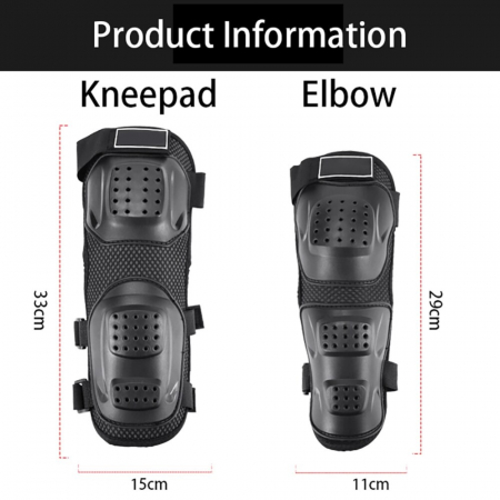 Set protectii de Genunchi/Coate pentru motocicleta – negru [1]