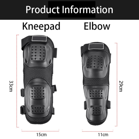 Set protectii de Genunchi/Coate pentru motocicleta - negru [1]