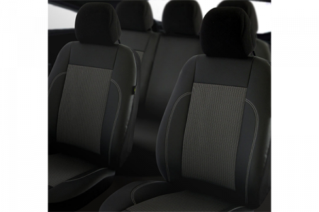Set huse scaune piele si material textil  VW PASSAT B8 SEDAN 2015-2019 (BANCHETA FRACTIONATA) [1]