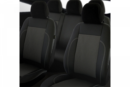 Set huse scaune piele si material textil Kia Sportage IV 2016-2019 (BANCHETA FRACTIONATA) [1]