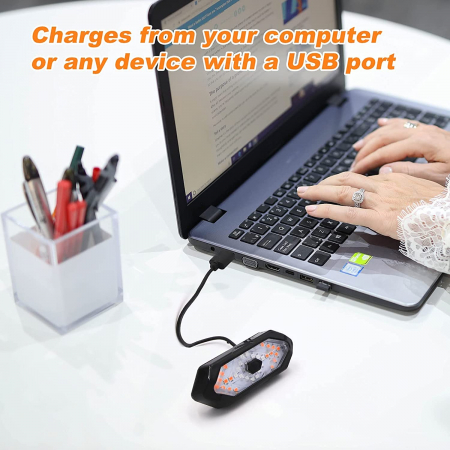 Set semnalizator Bicicleta, Incluse claxon, Incarcare USB, 5 moduri de lumina, IP65 Rezistent la Apa si Praf, Usor de Instalat - Negru [11]