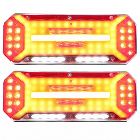 Set lampa LED Stanga si Dreapta cu efect de neon și semnalizare intermitentă dinamică, cu 5 funcții, 12-24V, 345mm X 130mm [7]