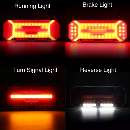 Set lampa LED Stanga si Dreapta cu efect de neon și semnalizare intermitentă dinamică, cu 5 funcții, 12-24V, 345mm X 130mm [6]