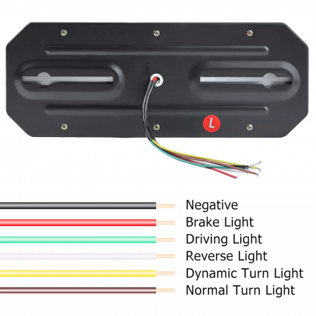 Set lampa LED Stanga si Dreapta cu efect de neon și semnalizare intermitentă dinamică, cu 5 funcții, 12-24V, 345mm X 130mm [3]