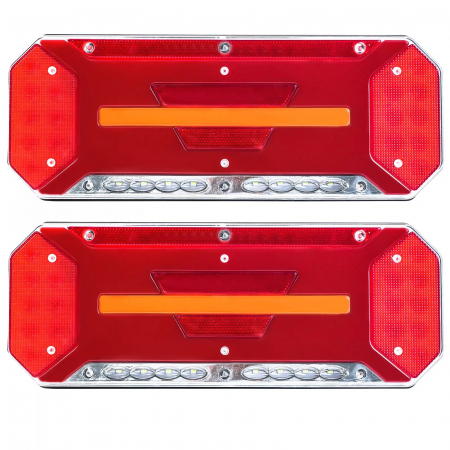 Set lampa LED Stanga si Dreapta cu efect de neon și semnalizare intermitentă dinamică, cu 5 funcții, 12-24V, 345mm X 130mm [4]