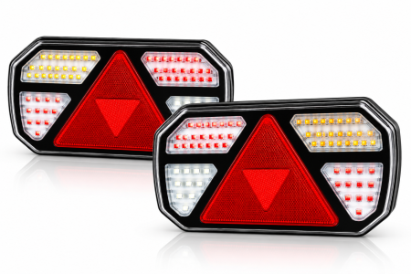 Set Stopuri LED Wireless Magnetice Remorca Rulota Platforma, 12V-24V, 5 Functii, Semnalizare Dinamica, 7 Pini, E-Mark E57, IP65, Valiza [3]