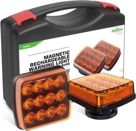Stroboscoape - Set stroboscoape cu magnet 12v 24v Led portocaliu cu 12 moduri