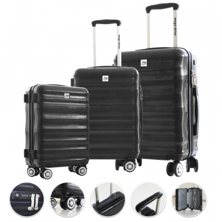 Promotii - SET VALIZE DE CULOARE NEAGRĂ  3 bucati