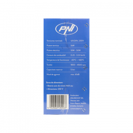 Sistem de incalzire auto stationara PNI WB300 Diesel 5kW 12V, 24V, 230V, 10 niveluri de putere sirocou [9]