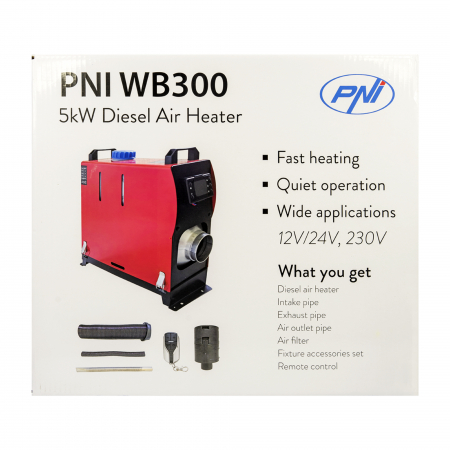 Sistem de incalzire auto stationara PNI WB300 Diesel 5kW 12V, 24V, 230V, 10 niveluri de putere sirocou [6]