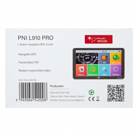 Sistem de navigatie GPS PNI L910 PRO cu parasolar, 9 inch, 800 MHz, 512MB DDR, 16GB memorie interna, FM transmitter, negru [11]