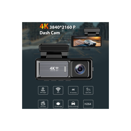 Sistem DVR auto cu 2 camere fata 4K si spate Full HD 1080p interior [1]