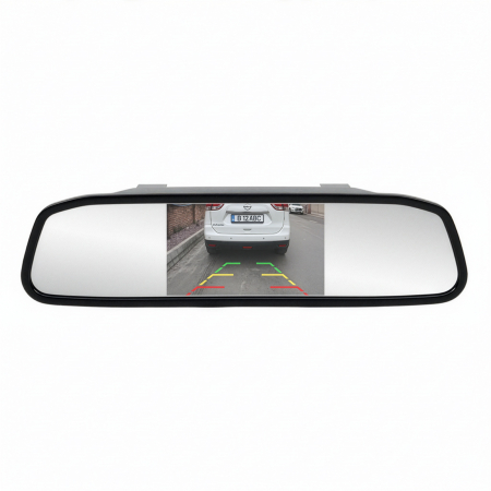 Sistem parcare wireless PNI Escort P20 cu display LCD 4.3 inch integrat in oglinda retrovizoare si camera marsarier 480P, unghi 110 grade [5]