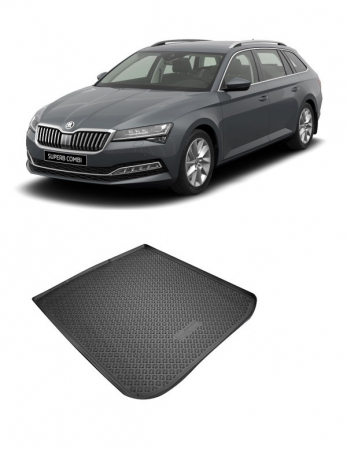 Protectie portbagaj - Covoras  cauciuc protectie portbagaj  Skoda  Superb III 2015-2019 combi/break