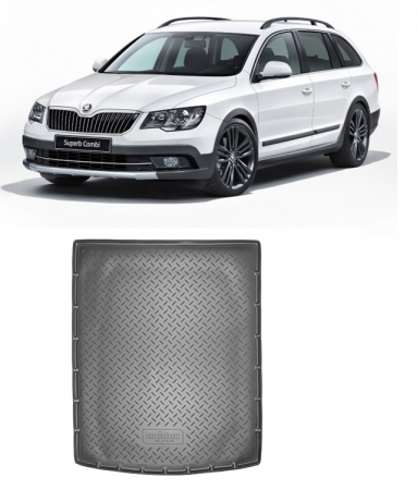 Skoda - Covoras  cauciuc protectie portbagaj  Skoda  Superb II 2008-2015 combi/break