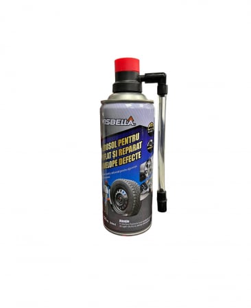 Solutii curatare si intretinere - Spray umflat/reparat anvelope Visbella 400ml Cod: 63603