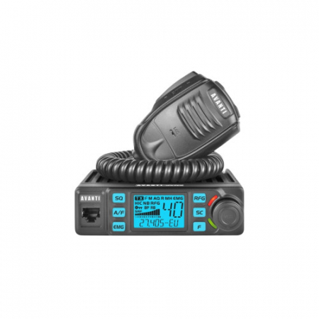 Statie  Radio - Statie CB AVANTI Delta PRO, SQL-ASQ, voltaj 12/24V, VOX, Roger Beep, RF Gain, Multi-color