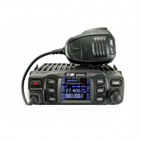 Electronice si electrice auto - Statie radio CB CRT 2000H, 4W, AM/FM, 12V, ASQ, Scan, Display color, programabila