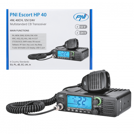 Statie radio CB PNI Escort HP 40 multistandard, 4W, AM, FM, 12-24V, ASQ, RF Gain [3]