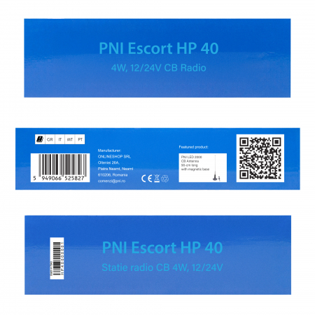 Statie radio CB PNI Escort HP 40 multistandard, 4W, AM, FM, 12-24V, ASQ, RF Gain [5]