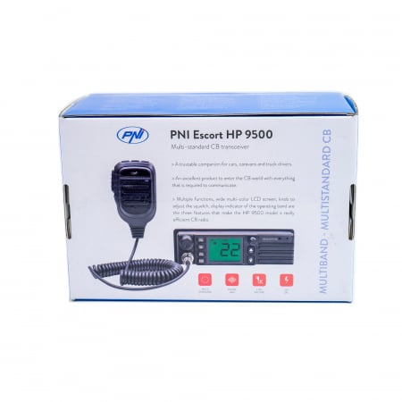 Statie radio CB PNI Escort HP 9500 multistandard, difuzor frontal, ASQ, VOX, Scan, 4W, AM-FM, alimentare 12V - 24V, mufa de bricheta inclusa [3]
