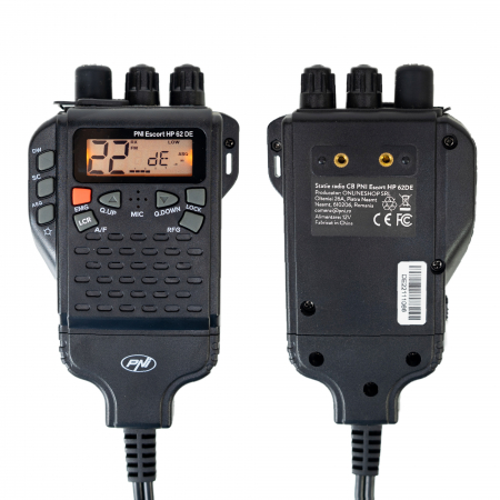 Statie radio CB portabila PNI Escort HP 62DE German version, multi standard, 4W, 12V, AM-FM, ASQ reglabil pe 5 niveluri, RF Gain pe 9 niveluri, Dual Watch, Scan, Lock [12]